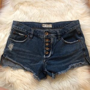 Free people denim shorts!